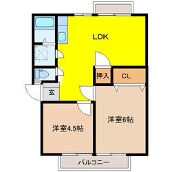 ドリームフォレスト楽田の物件間取画像